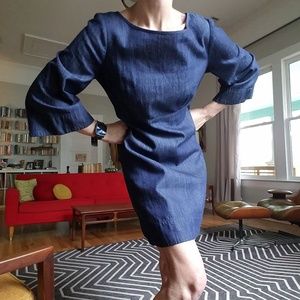 Urban Outfitters Cross Back Denim Dress Sz6